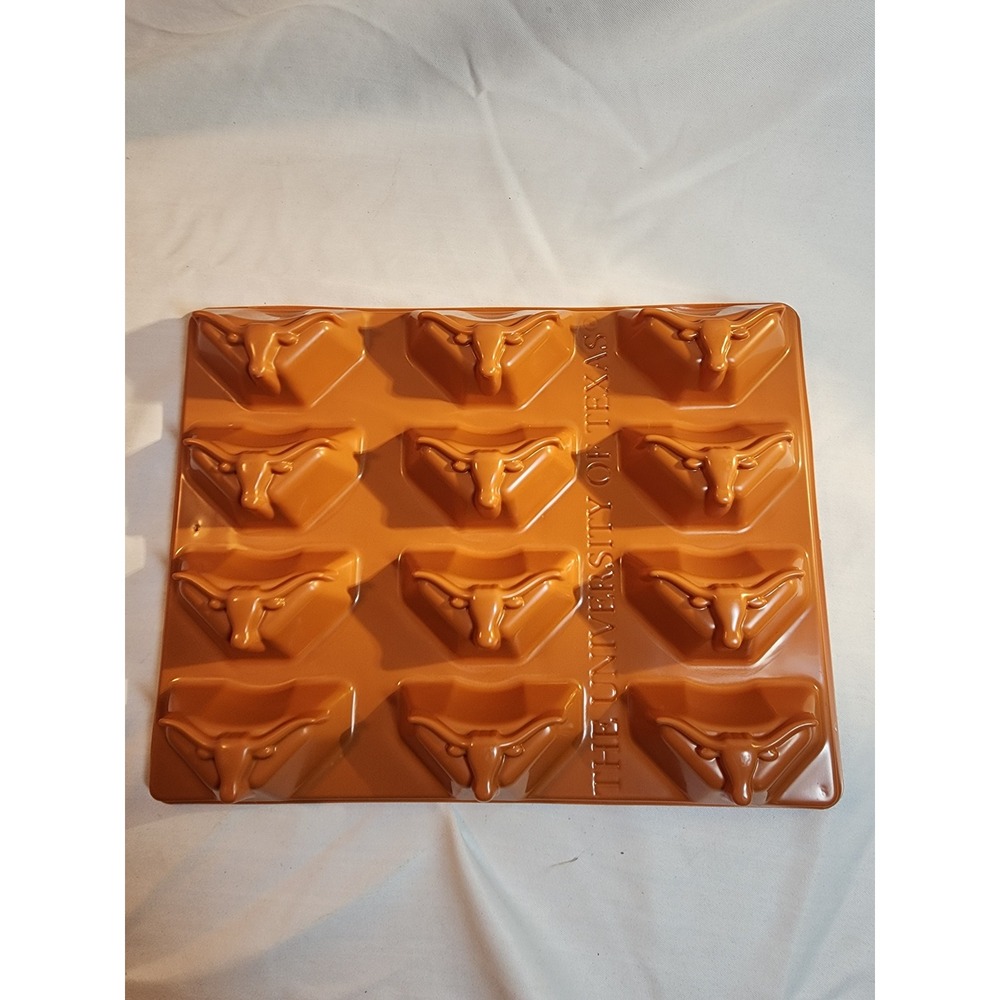 University of Texas Longhorns Burnt Orange Silicone Ice Cube Chocolate Mold Tray